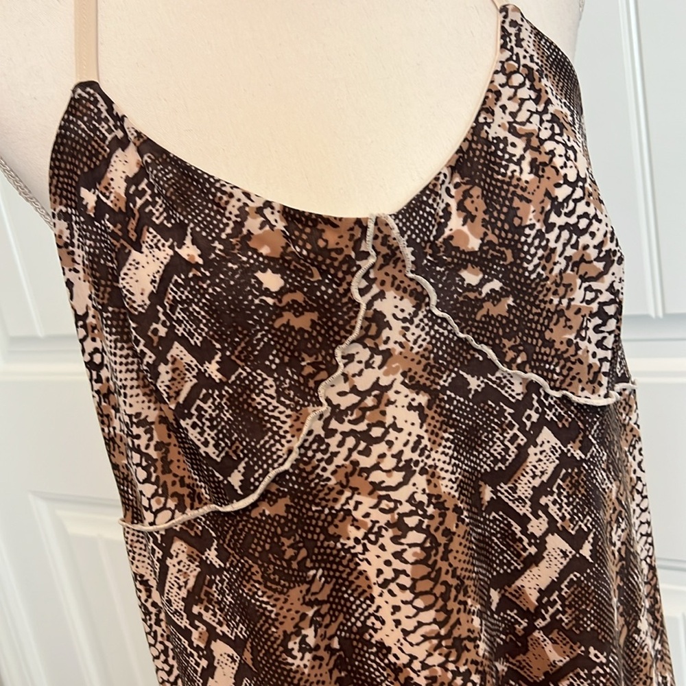Adidas Originals Women's Snakeskin Animal Print Mesh Dress XL Comfort Athletic - Picture 8 of 16